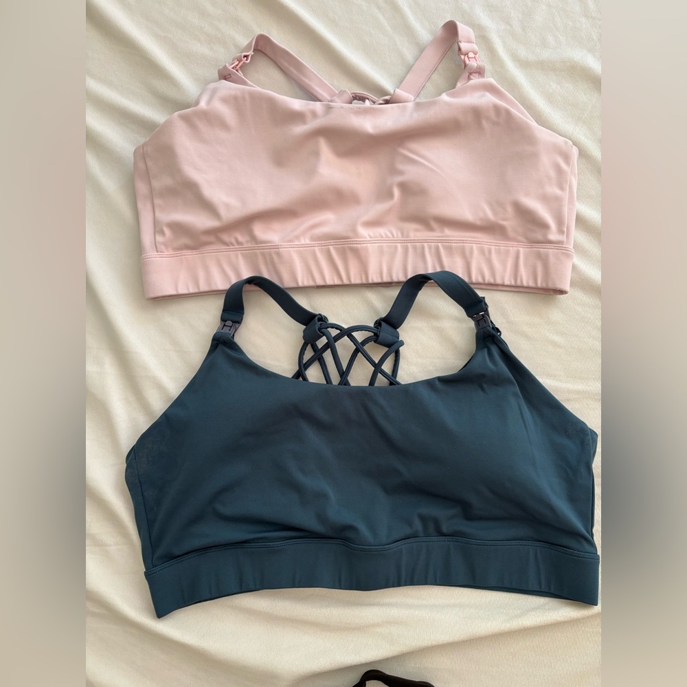Bundle of 2 Sweat and Milk Nursing/Pumping Sports Bras size XL